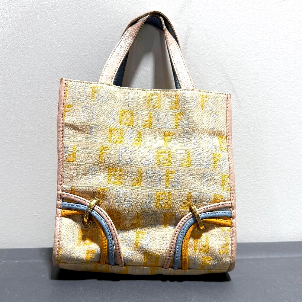 Fendi Zucchino Canvas Handbag